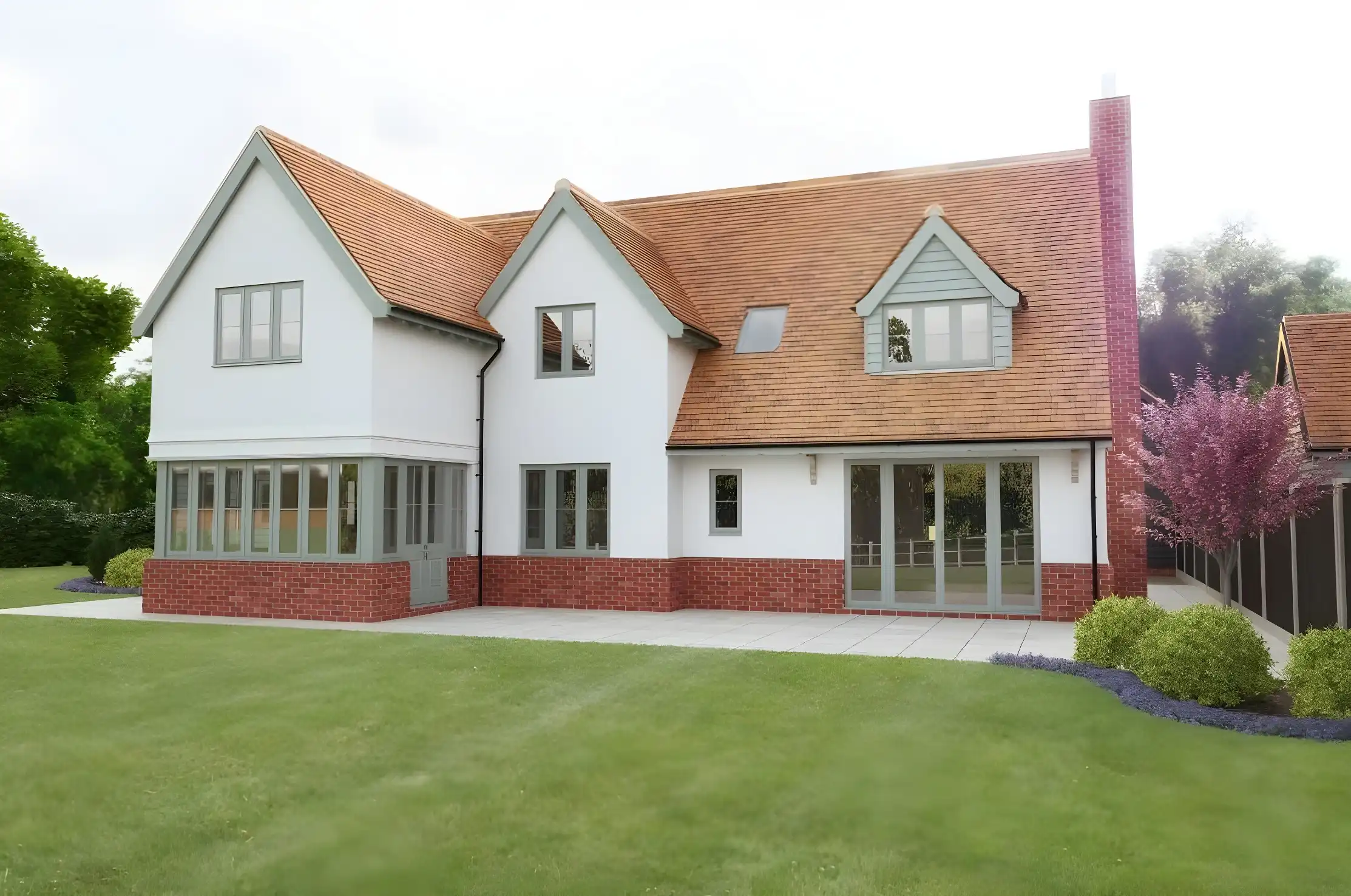 Contemporary extension rear view