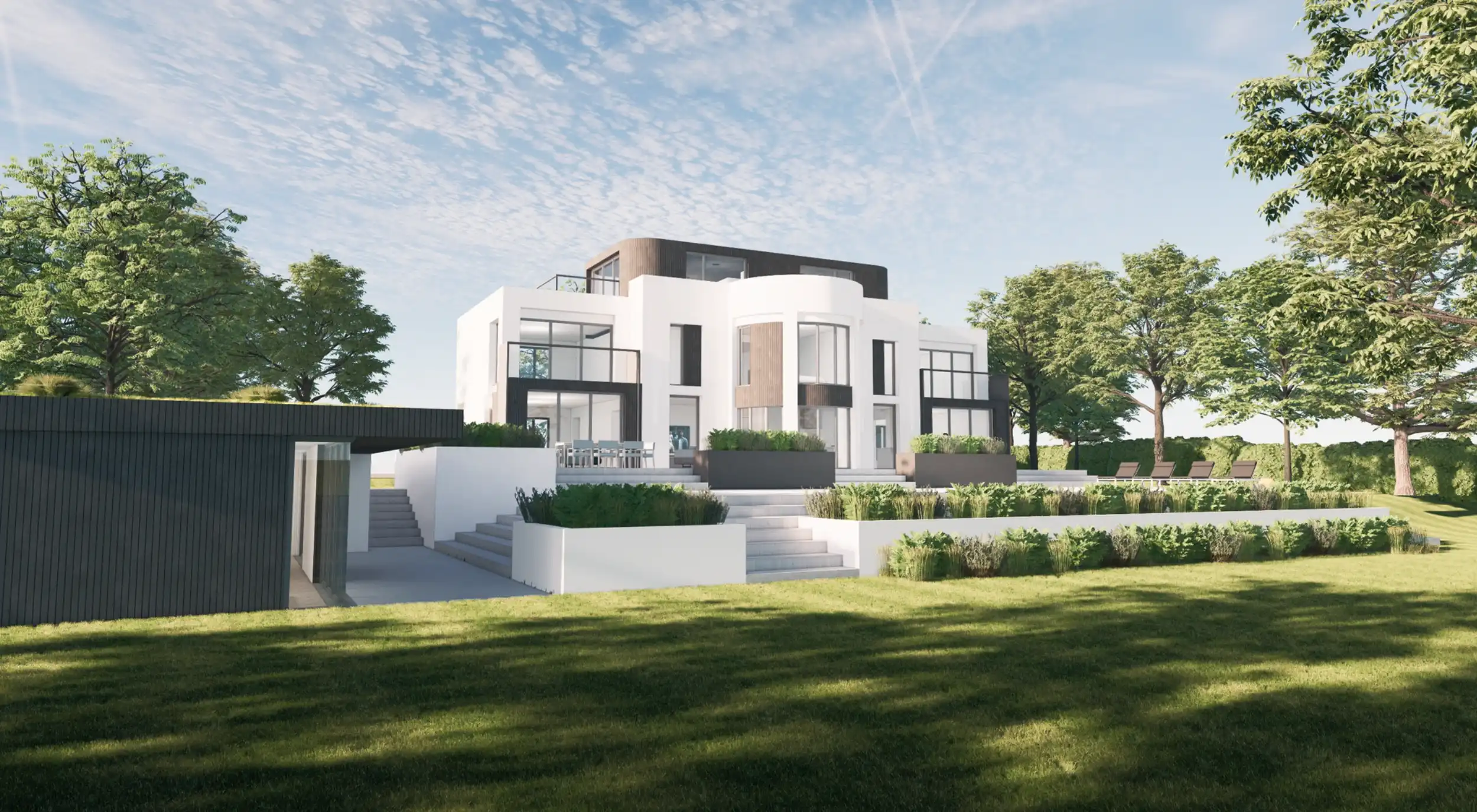 Modern contemporary home designed and built by Sonham Group